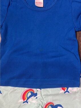 Hanna Andersson Bright Blue Short Sleeve Crew Tee